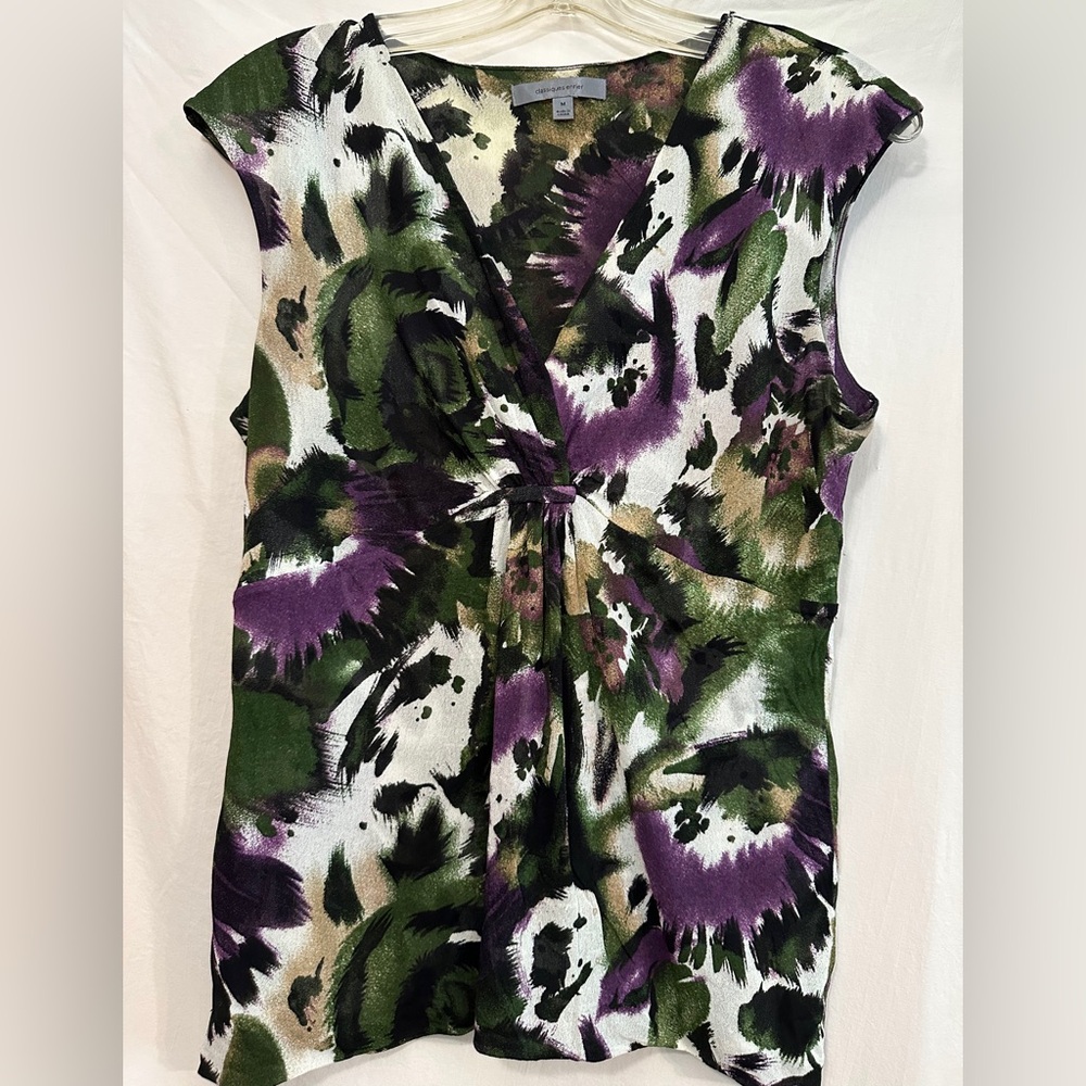 Classiques Entier Purple Green Sleeveless Blouse